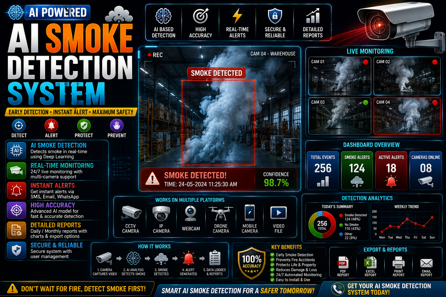 🌫️ AI Smoke Detection System
