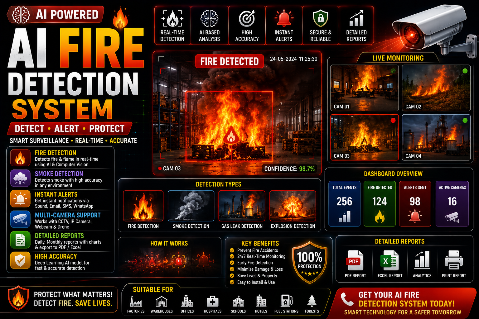 🔥 AI Fire Detection System