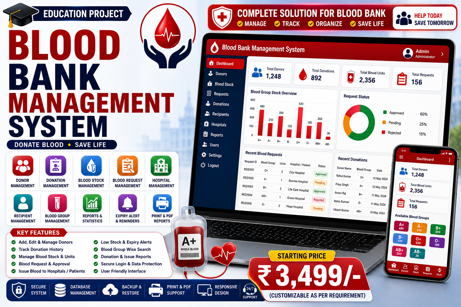 🩸 Blood Bank Management System