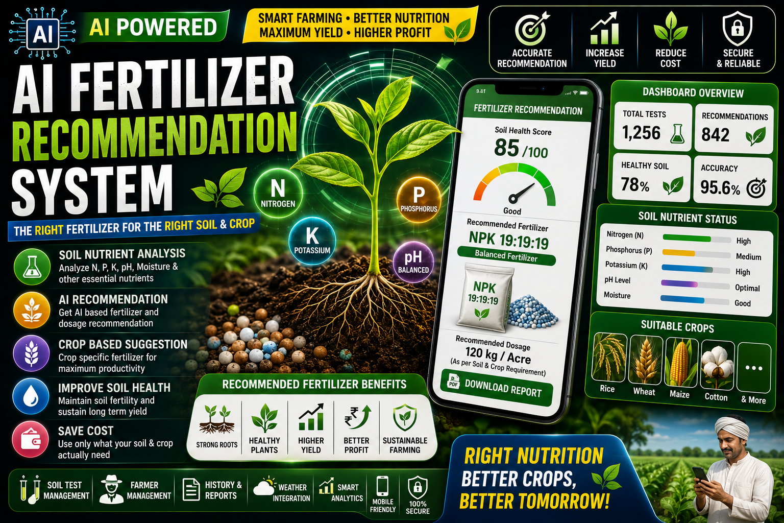 AI Fertilizer Recommendation System Using Machine Learning